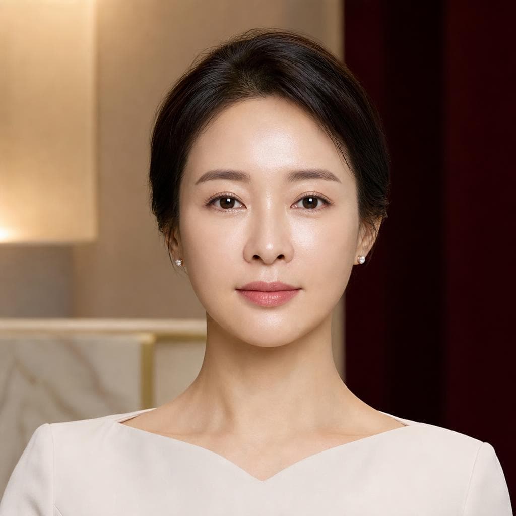 시술 후 자연스럽게 정돈된 얼굴 예시